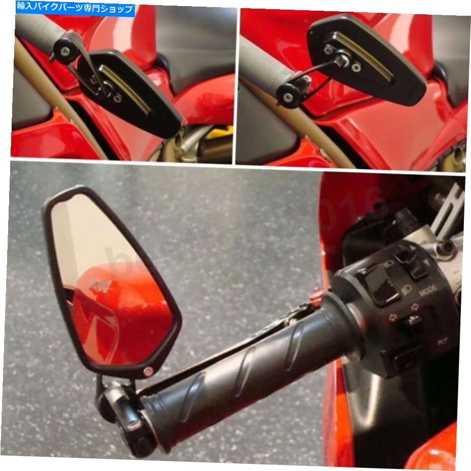 Mirror Yamaha YZF 600 R1 R6 R6Sのための新しい黒アルミ棒の後部視点の側面のミラー New Black Aluminum Bar End Rear View Side Mirrors For Yamaha YZF 600 R1 R6 R6S【並行輸入品】