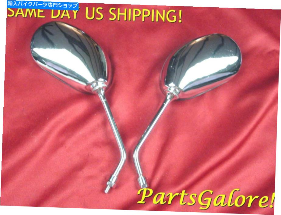 Mirror ビンテージロングステムミラーセット、10mm Rhスレッド、オートバイスクーター Vintage Long Stem Mirror Set, 10mm RH thread, Motorcycle Scooter【並行輸入品】
