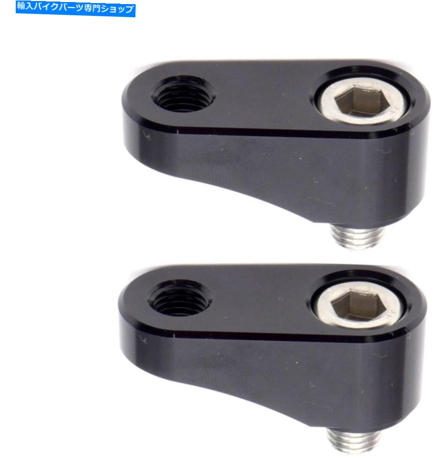 Mirror 2FastMotoペアユニバーサルオートバイミラーエクステンダアダプタ10mmホルダーブラック 2FastMoto Pair Universal Motorcycle Mirror Extenders Adapters 10mm Holder Black【並行輸入品】
