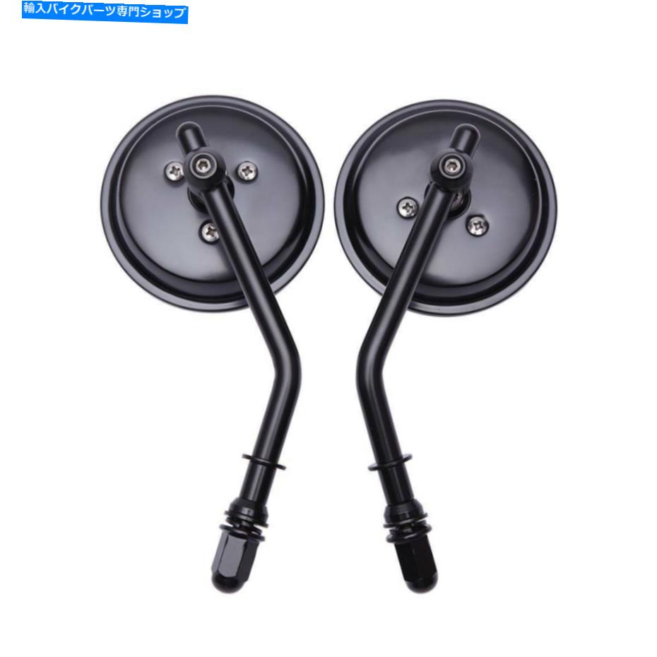 Mirror Harley Davidson Road Street Glide Flhx Black Lound OutaycleサイドミラーQ For Harley Davidson Road Street Glide FLHX Black Round Motorcycle Side Mirrors Q【並行輸入品】