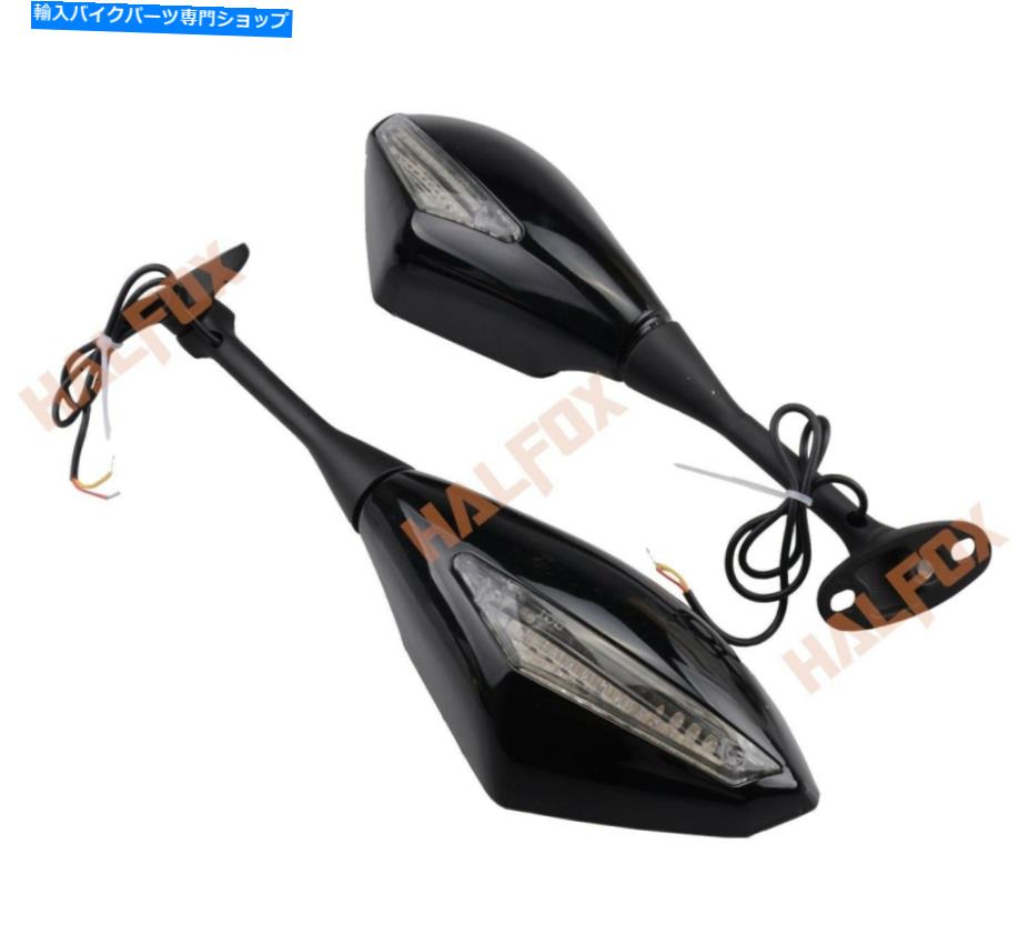 Mirror 黒色の左右のLEDリアビューミラーフィットホンダCBR250R CBR600RR CBR1000RR Black Left & Right LED Rear View Mirrors Fit Honda CBR250R CBR600RR CBR1000RR【並行輸入品】 27,210円