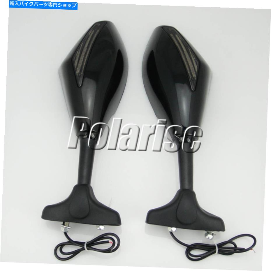 Mirror LEDターンシグナル付きバックミラーHONDA CBR125R 150R 250R CBR600 F4Iブラック Rearview Mirrors with LED Turn Signals Honda CBR125R 150R 250R CBR600 F4I Black【並行輸入品】