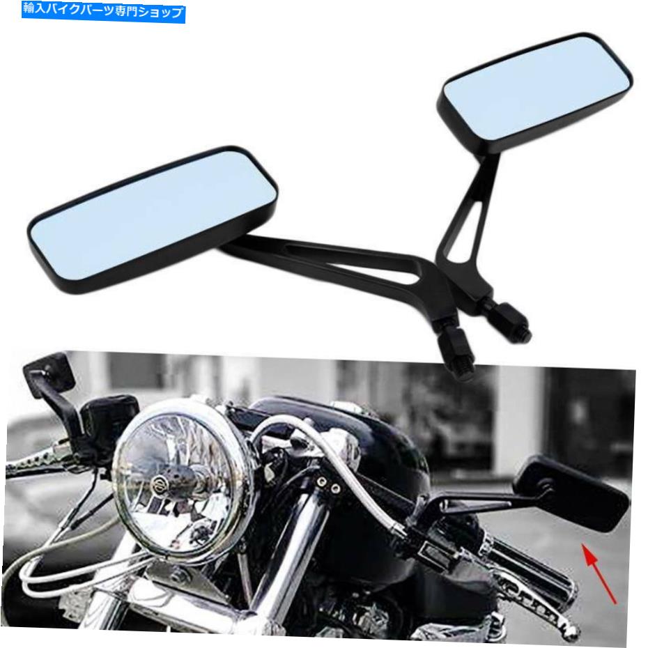 Mirror ハーレーストリートグライドロードキンググライドJQのための長方形のオートバイのバックミラーのミラー Rectangle Motorcycle Rearview Mirrors For Harley Street Glide Road King Glide JQ【並行輸入品】