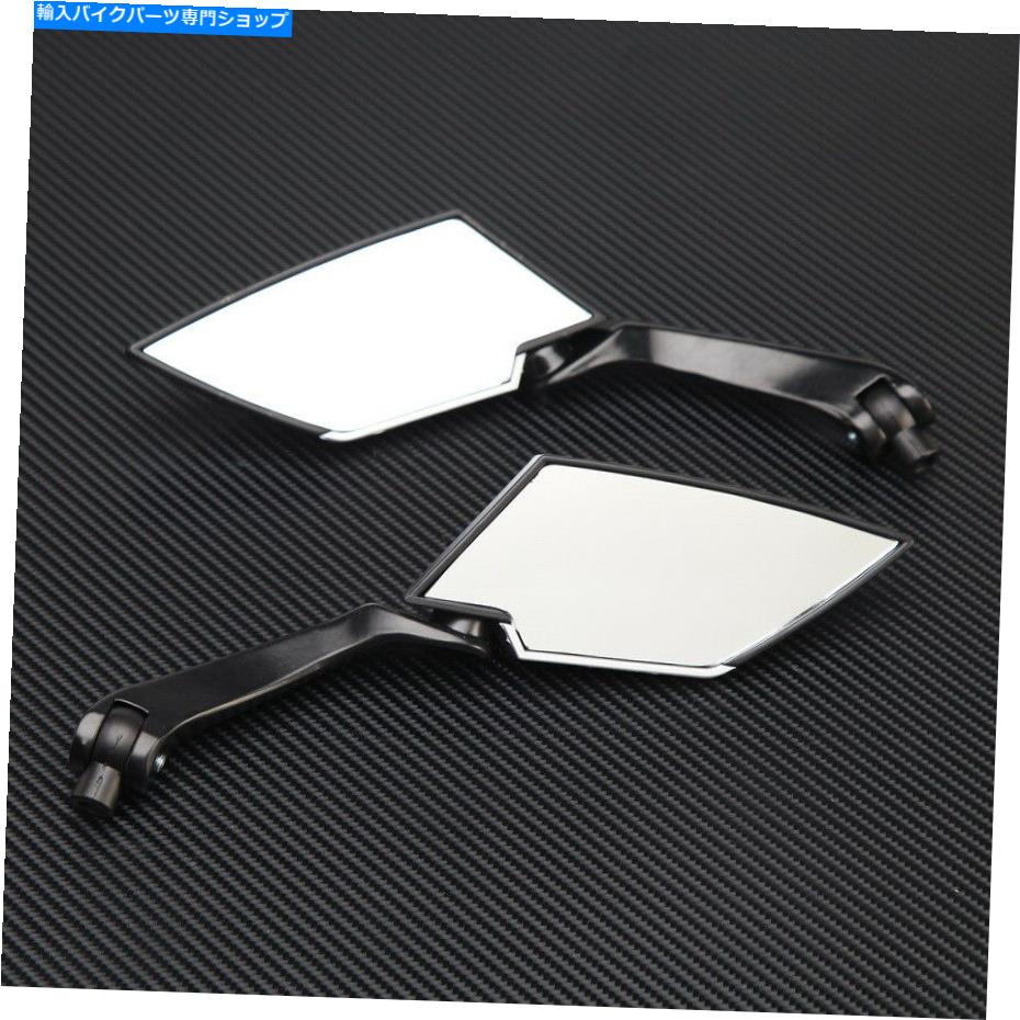Mirror オートバイのバックビューサイドミラー8mm 10 mmユニバーサルフィットホンダハーリーヤマハ Motorcycle Rearview Side Mirror 8mm 10mm Universal Fit For Honda Harley Yamaha【並行輸入品】