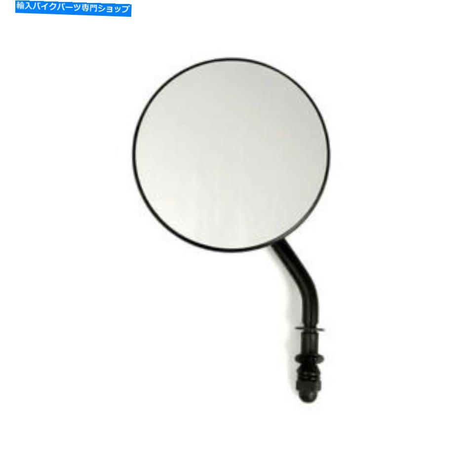Mirror ミラーラウンドカスタム、左、ブラック、ハーレーダビッドソン Mirror Round Custom, Left, Black, for Harley Davidson【並行輸入品】