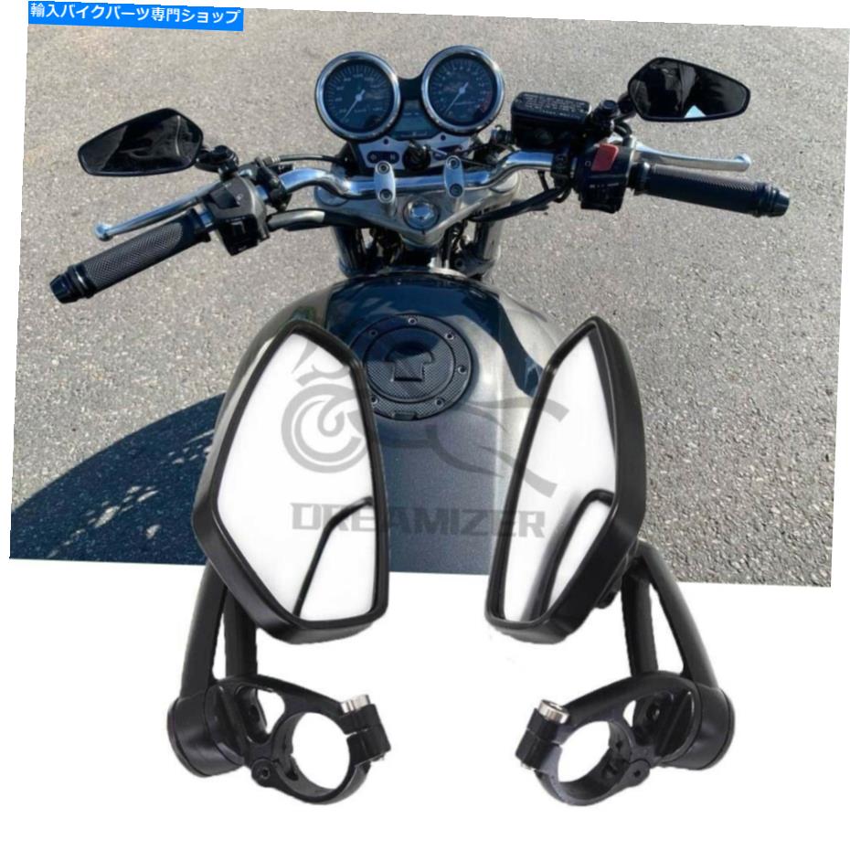 Mirror 鈴木GSXS750 GSXR600のためのユニバーサルオートバイハンドルバーエンドリサイューミラー Universal Motorcycle Handle Bar End Rearview Mirrors For Suzuki GSXS750 GSXR600【並行輸入品】 27,210円
