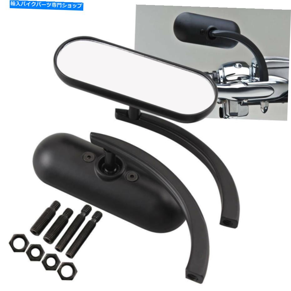 Mirror ブラックミニオーバルリアビューミラーフィットハーレーダイナスポーツスタークルーザー8mm / 10mm Black Mini Oval Rear View Mirrors Fit For Harley Dyna Sportster Cruiser 8mm/10mm【並行輸入品】