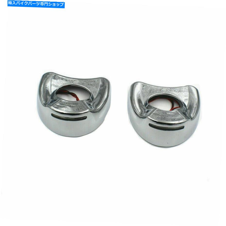 Mirror オートバイフェアリングマウントミラーハーレーエレクトログライドのための琥珀色のLEDライトキャップ Motorcycle Fairing Mount Mirrors Amber LED Light Cap For Harley Electra Glide【並行輸入品】