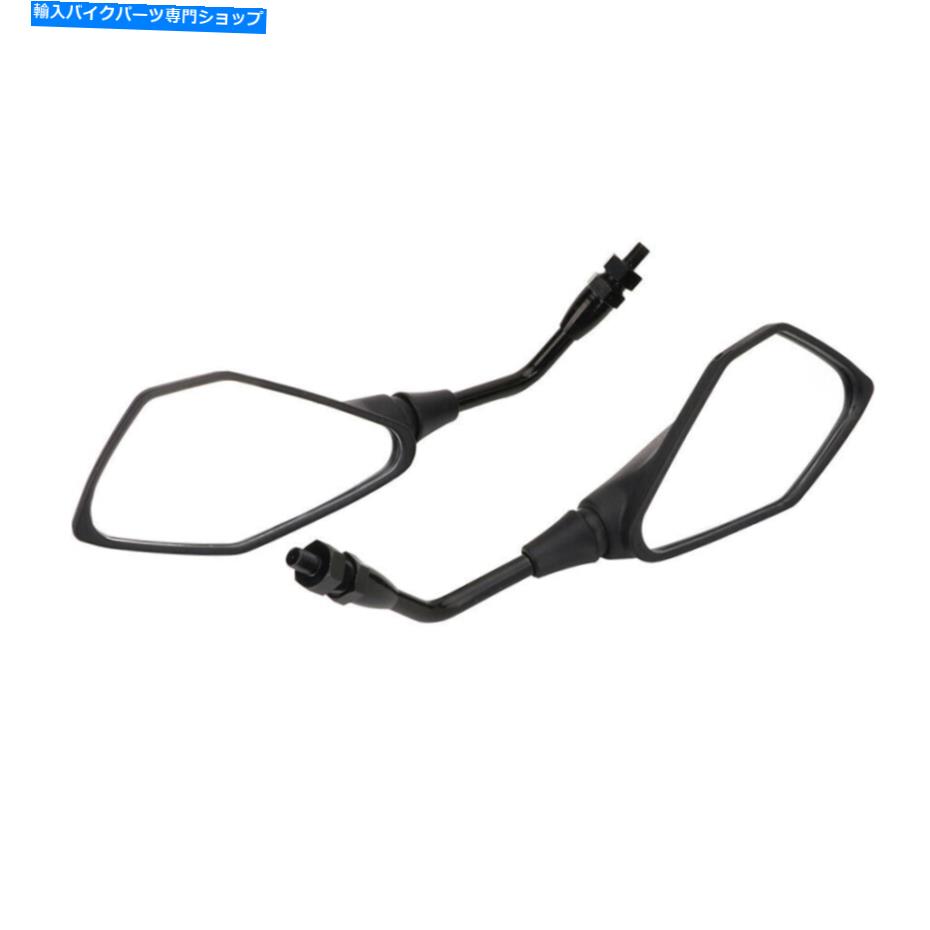 Mirror Z750 Z1000 ER-6N versys kle 650 Zrx1200ブラック用サイドリアビューミラー Side Rearview Mirrors For Z750 Z1000 ER-6N Versys KLE 650 ZRX1200 Black【並行輸入品】