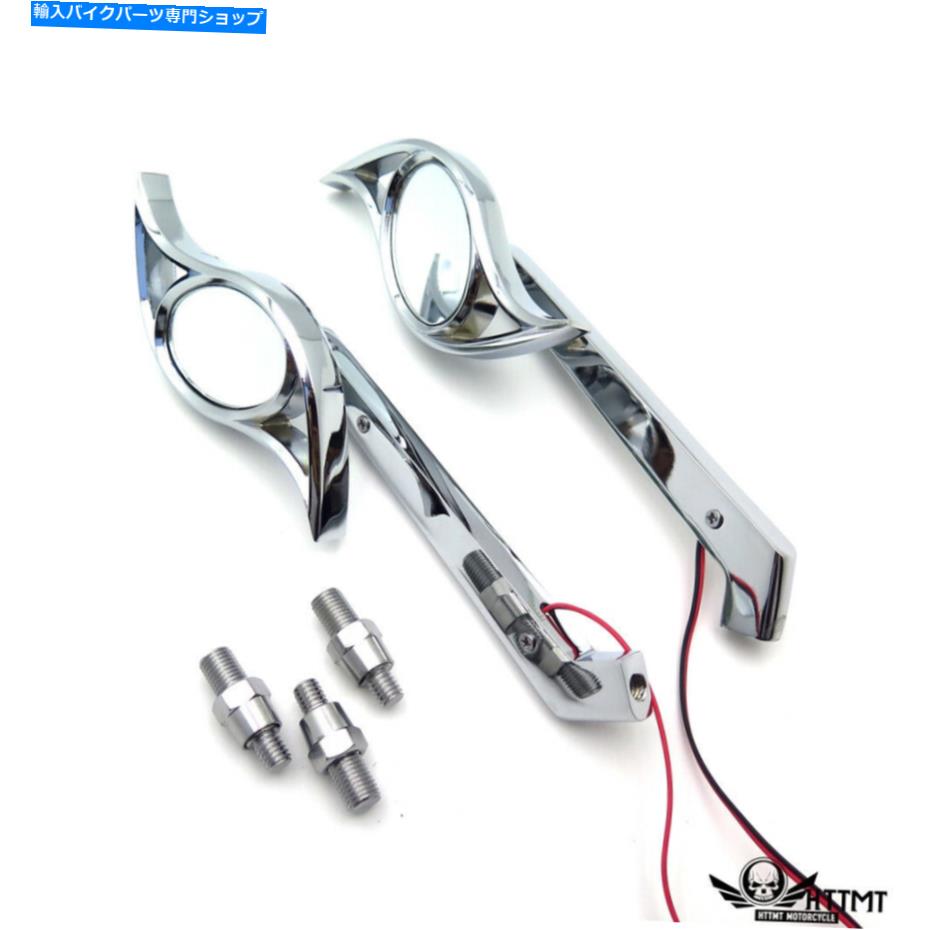 Mirror Chrome Widmal Eye SetサイドミラーLED TURN信号はHonda CBR 600 1000RR 954R Chrome Wisdom Eye Set Side Mirrors LED Turn Signal For Honda CBR 600 1000RR 954R【並行輸入品】