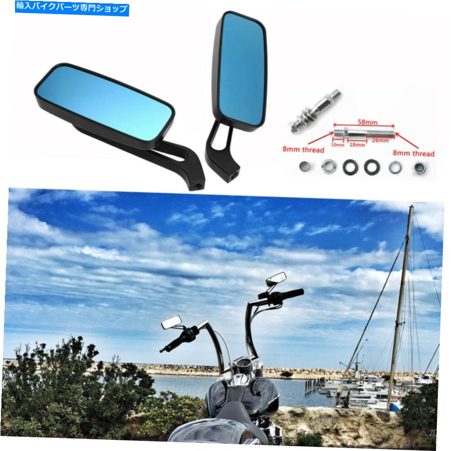 Mirror Harley Sportster 883 1200 48 XL1200N XL1200C用ブラックオートバイのミラーウィング Black Motorcycle Mirrors Wing For Harley Sportster 883 1200 48 XL1200N XL1200C【並行輸入品】