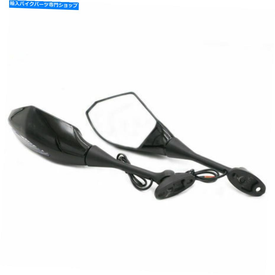 Mirror ペアオートバイLEDターンシグナルアロール鈴木のための統合されたバックミラー Pair Motorcycle LED Turn Signals Arror Integrated Rearview Mirrors For Suzuki【並行輸入品】