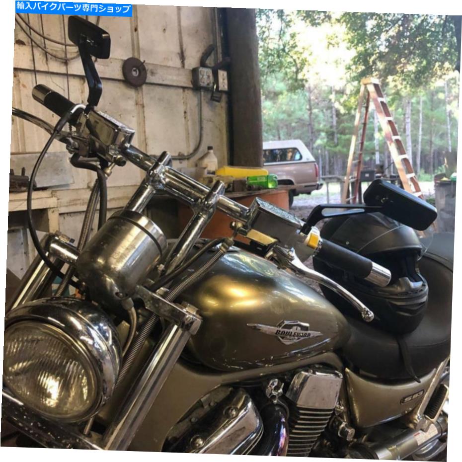Mirror 鈴木GZ250 volusia VL800 Boulevard M109Rのための長方形のオートバイのサイドミラー Rectangle Motorcycle Side Mirrors For Suzuki GZ250 Volusia VL800 Boulevard M109R【並行輸入品】