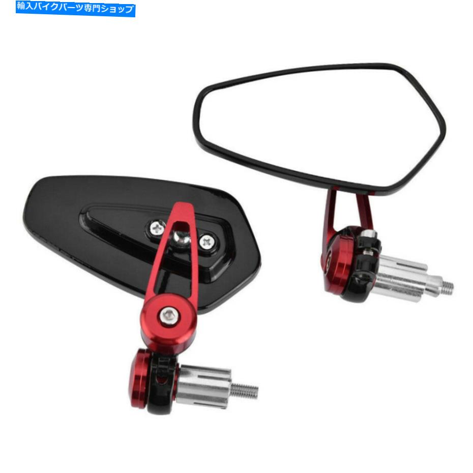 Mirror ホンダスズキのための普遍的なオートバイミラーレッドアローバーエンドサイドミラー Universal Motorcycle Mirrors Red Arrow Bar End Side Mirror for Honda Suzuki【並行輸入品】