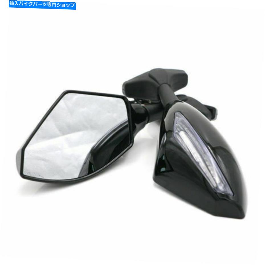 Mirror ペアバックサイドミラーターン信号インジケータランプオートバイスクーターオフロード Pair Rearview Side Mirrors Turn Signal Indicator Lamp Motorcycle Scooter Offroad【並行輸入品】