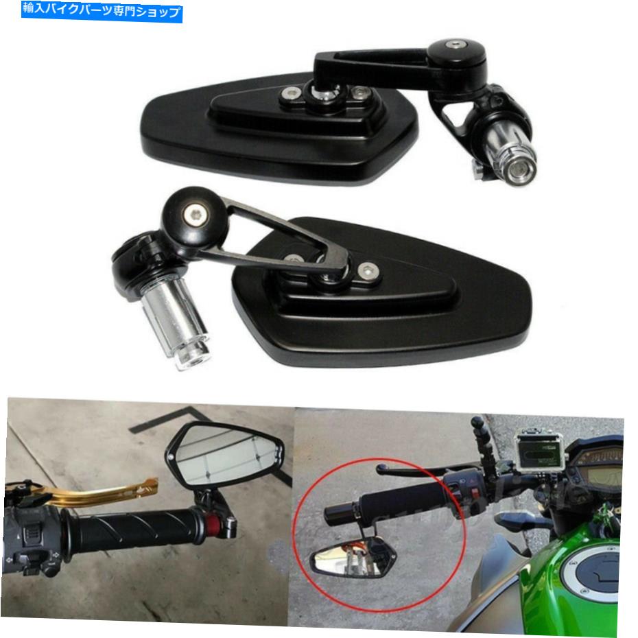 Mirror ヤマハFZR600 YZF 600 R1 R6 R6S用ブラックオートバイハンドルバーエンドミラー BLACK MOTORCYCLE HANDLE BAR END MIRRORS FOR YAMAHA FZR600 YZF 600 R1 R6 R6S【並行輸入品】
