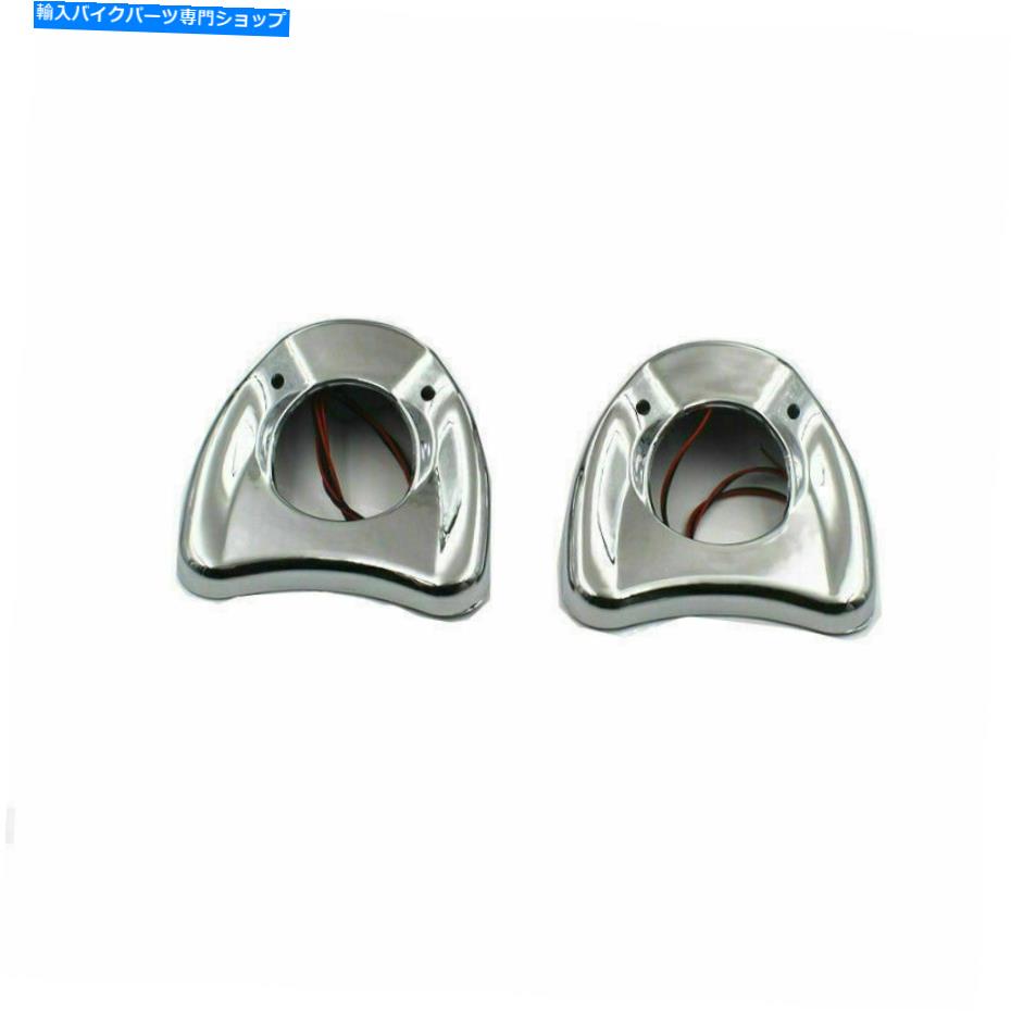 Mirror ハーレーFlht EFI FLHXXXのためのオートバイフェアリングマウントミラーLEDライトカバーキャップ Motorcycle Fairing Mount Mirrors LED Light Cover Cap For Harley FLHT EFI FLHXXX【並行輸入品】