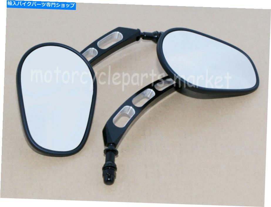 Mirror Harley Road Glide King Fltrx Flhrc Softail FXSTDのためのブラックサイドのバックミラー Black Side Rearview Mirrors For Harley Road Glide King FLTRX FLHRC Softail FXSTD【並行輸入品】