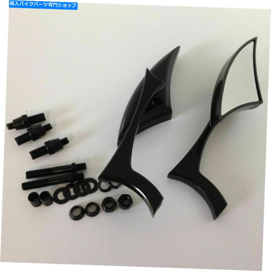 Mirror 鈴木GSXR 600 750 1000 1300 Hayabusa GSX-Rのための黒8mmまたは10mmミニミラー Black 8mm or 10mm Mini Mirrors For Suzuki Gsxr 600 750 1000 1300 Hayabusa Gsx-R【並行輸入品】