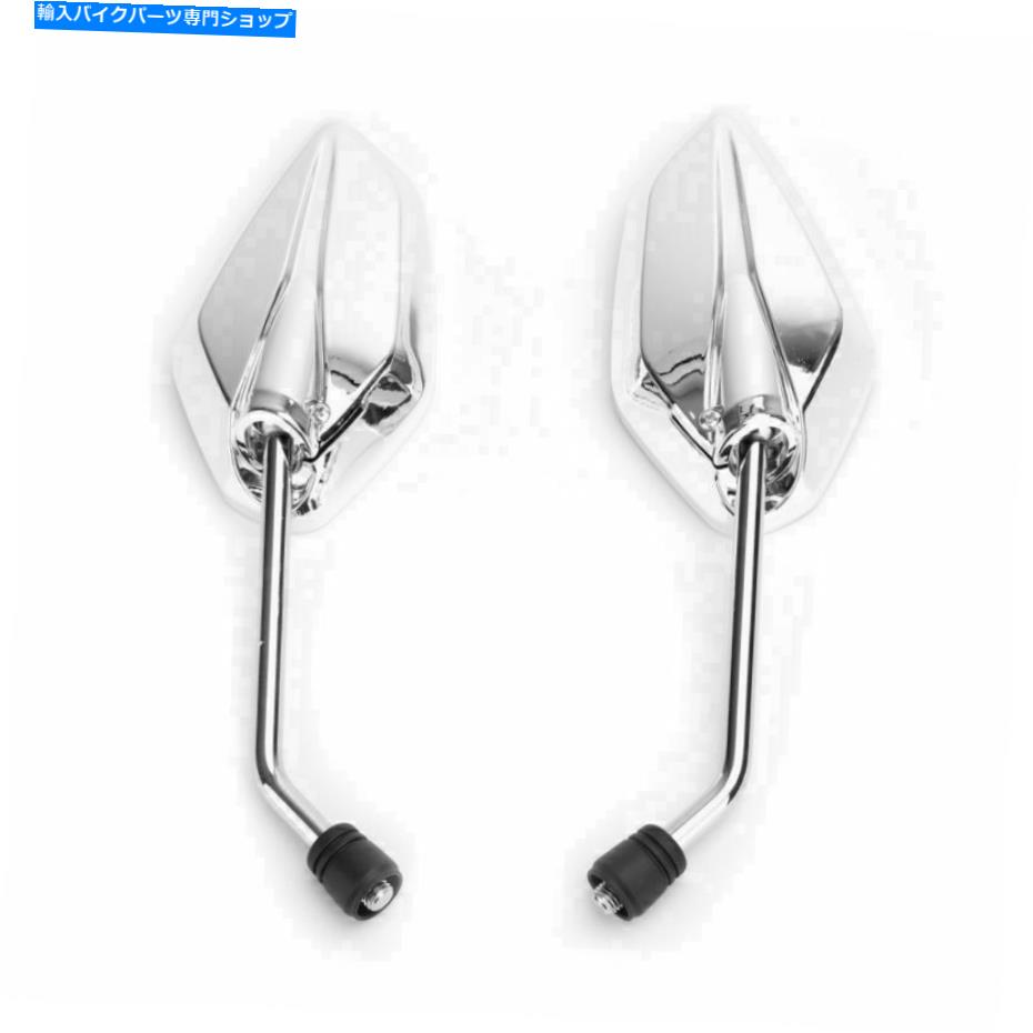 Mirror 銀10mmスレッドバイクミラーユニバーサルモーター/バイク/スクーターペア - CW SILVER 10MM THREAD MOTORBIKE MIRRORS UNIVERSAL Motor/BIKE/SCOOTER PAIR-CW【並行輸入品】