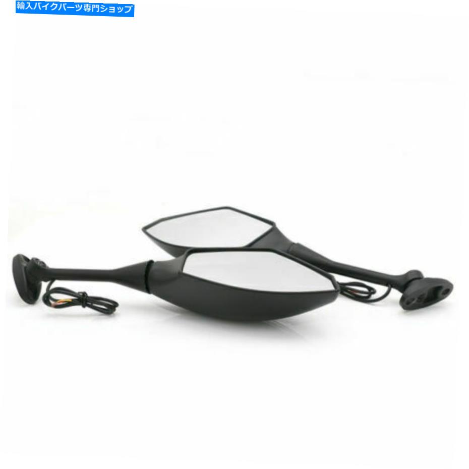 Mirror モーターサイクルLEDターン信号ライトリアビューミラーはホンダ1000RRスズキGSX-R Motorcycle LED Turn Signal Light Rear View Mirrors For Honda 1000RR Suzuki GSX-R【並行輸入品】