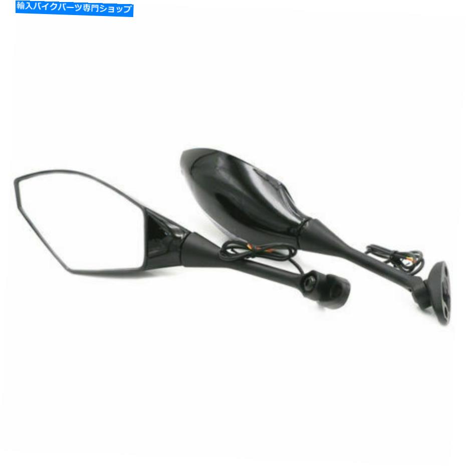 Mirror オートバイのバックビューサイドミラー統合LEDヤマハのターン信号 Motorcycle RearView Side Mirrors Integrated LED Turn Signals For Suzuki Yamaha【並行輸入品】 27,210円