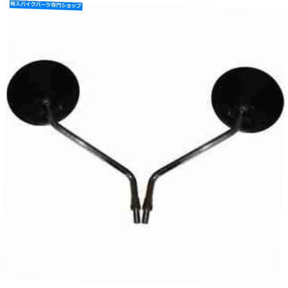 Mirror Mirrors 10mm黒ラウンドホンダCG125ブラジルミラー10mmブラック用 Mirrors 10Mm Black Round Left Or Right For Honda Cg125 Brazil Mirrors 10Mm Black【並行輸入品】