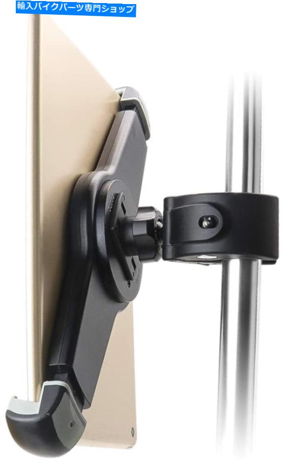 Mirror 斜めのブラケットが付いているCuxwillオートバイバイクのタブレットマウントハンドルバークランプ Cuxwill Motorcycle Bike Tablet Mount Handlebar Clamp with Diagonal Bracket for 5【並行輸入品】