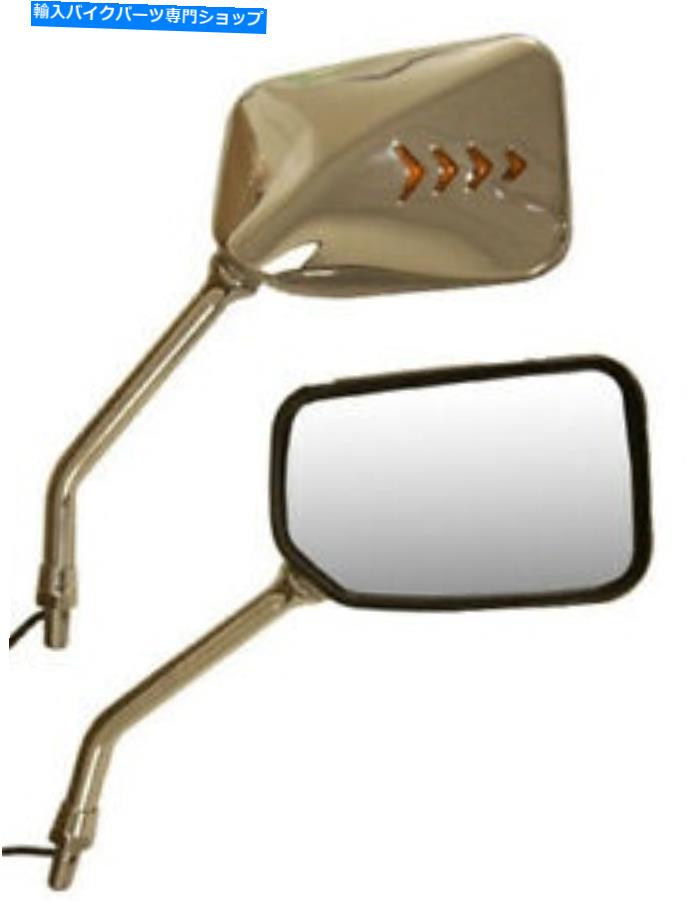 Mirror Emgo Mirrorの左CHR / LIGHT PN 20-37366 Emgo Mirror Left Chr W/Light Pn 20-37366【並行輸入品】