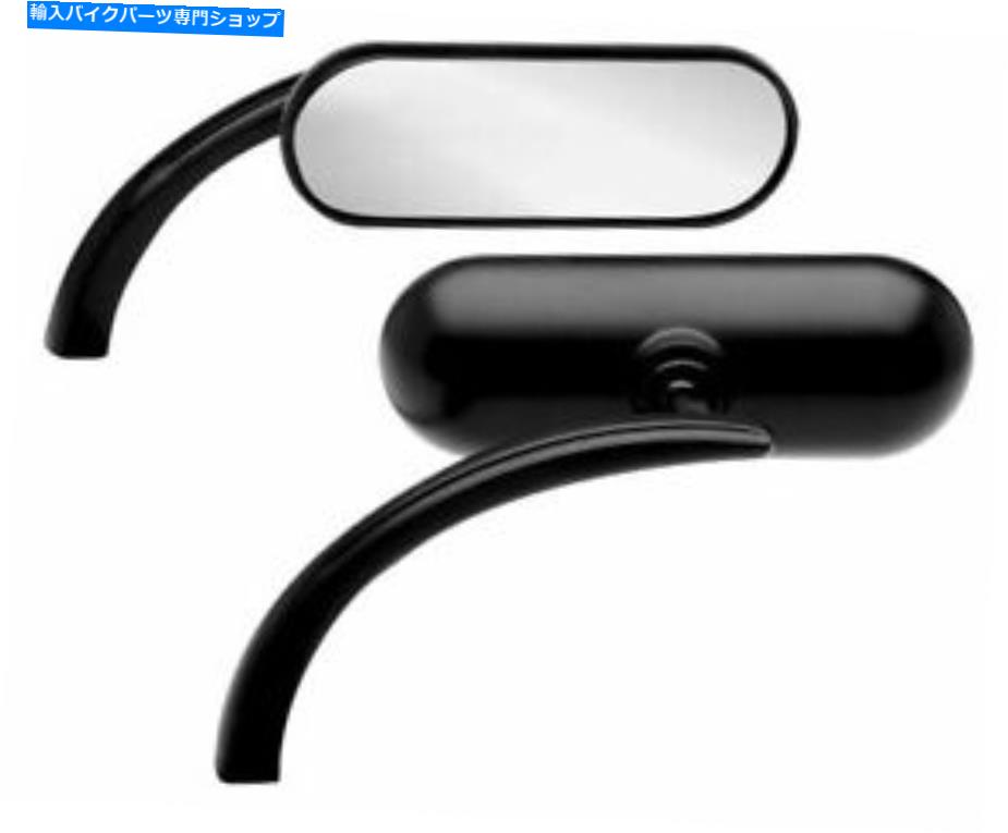 Mirror マイクロダイキャストミニオーバルミラー左 - ブラックアーレンネス13-412 Micro Die-Cast Mini Oval Mirror Left - Black Arlen Ness 13-412【並行輸入品】