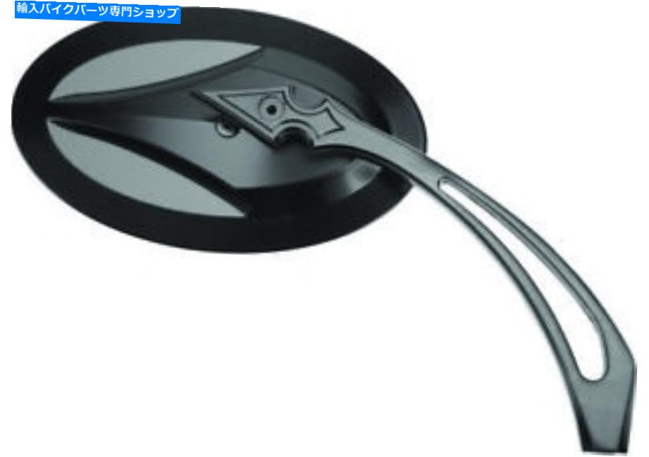 Mirror ハードドライブブラックオーバル矢印ミラー153079 Harddrive Black Oval Arrow Mirror 153079【並行輸入品】