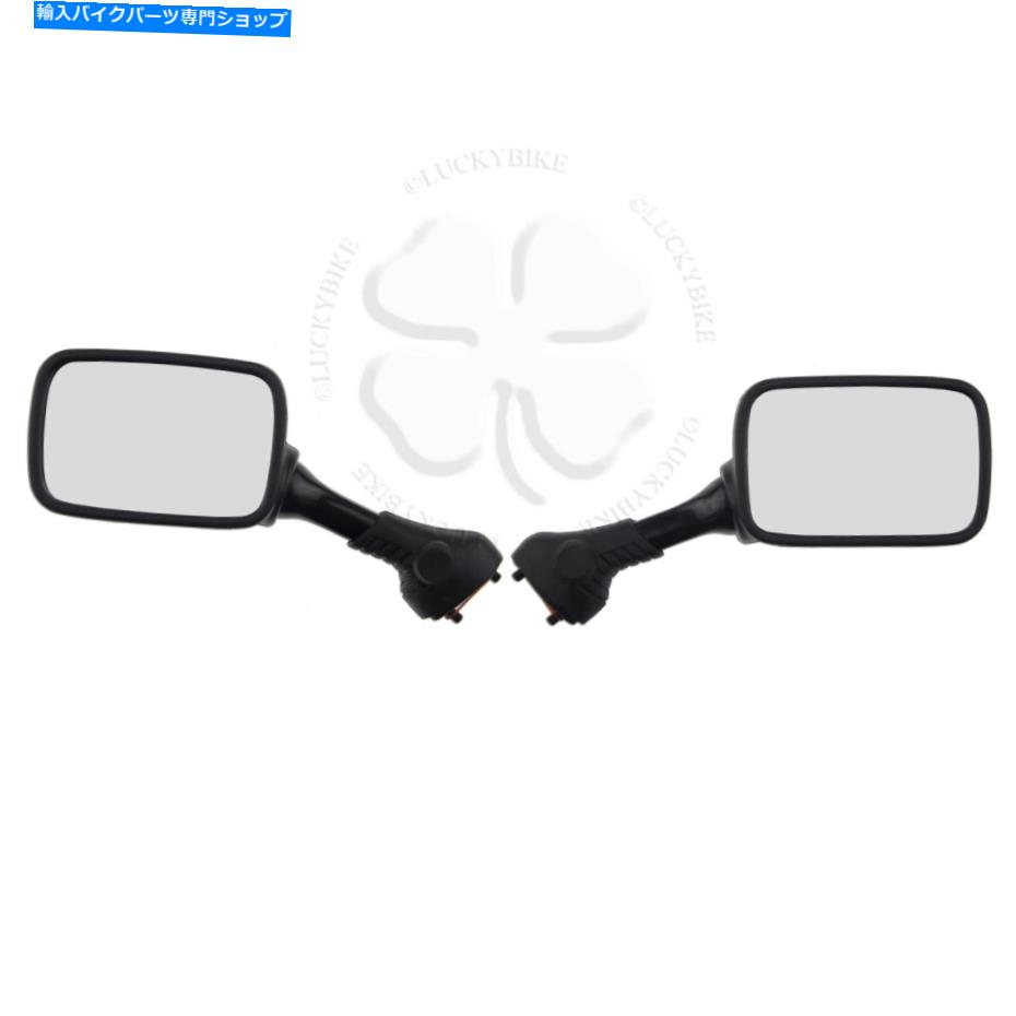 Mirror スズキGSXR 600 91-95 1100右右のための背面図ミラーブラック Rear View Mirror Black For Suzuki GSXR 600 91-95 1100 Hand Glass Set Left Right【並行輸入品】