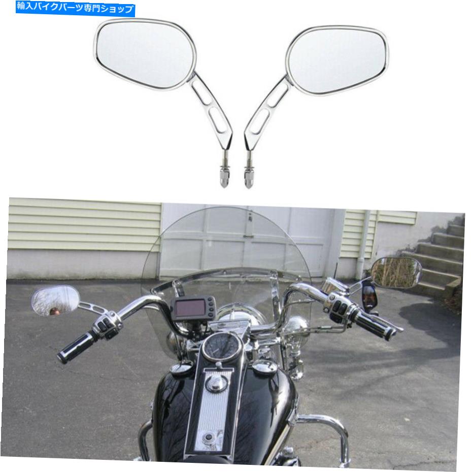 Mirror LRクロームサイドミラーはハーレーダビッドソンヘリテージクラシックソフトスプリンガー LR Chrome Side Mirrors Fit For Harley Davidson Heritage Classic Softail Springer【並行輸入品】