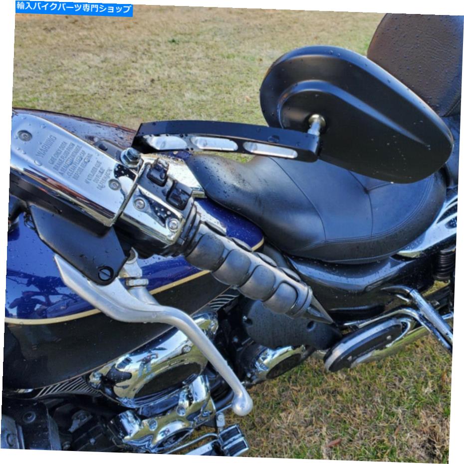 Mirror Harley Davidson Heritage Softail Classic Flstcのためのブラックオートバイミラー Black Motorcycle Mirrors For Harley Davidson Heritage Softail Classic FLSTC US【並行輸入品】