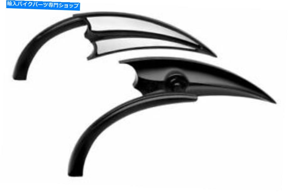 Mirror マイクロダイキャストスクープミラー左 - ブラックアレーンネス13-028 Micro Die-Cast Scoop Mirror Left - Black Arlen Ness 13-028【並行輸入品】