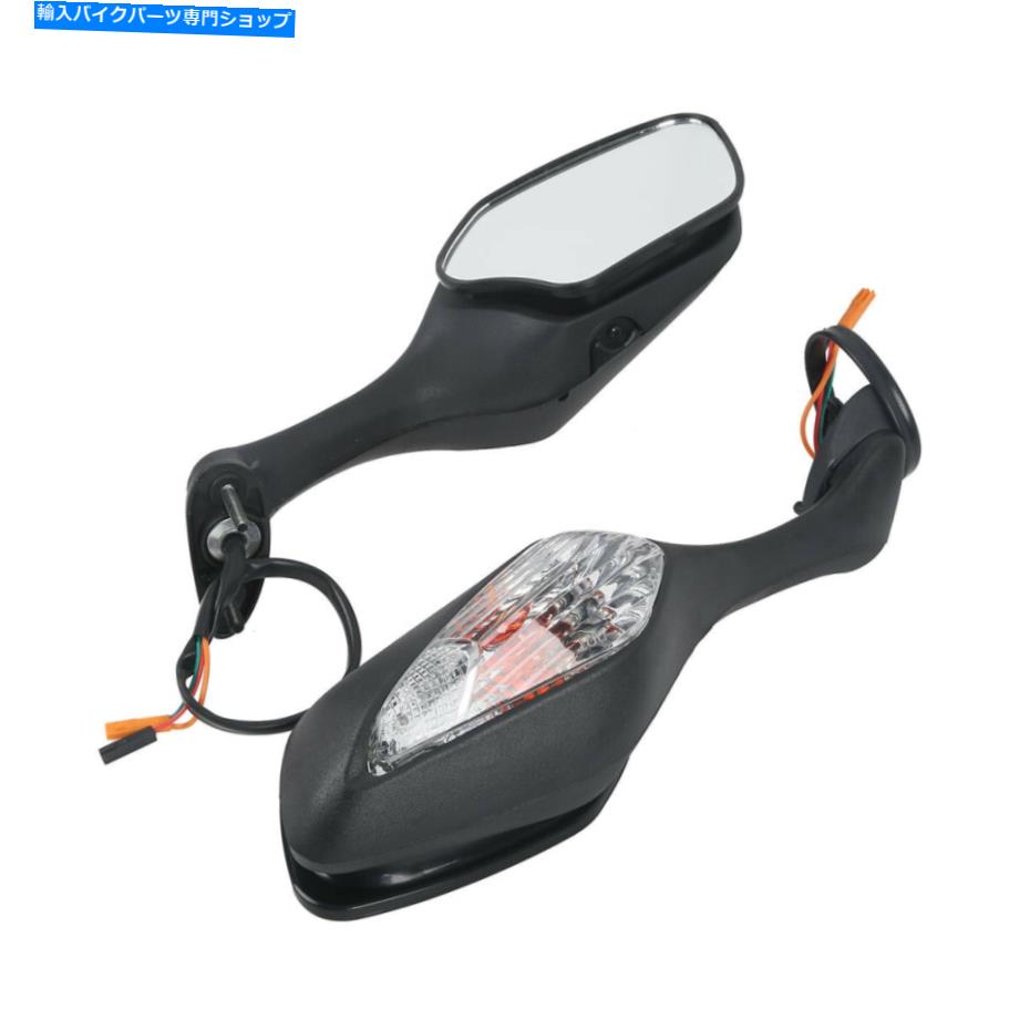 Mirror ブラックターン信号ライトW /リアビューミラーフィットホンダCBR1000RR 08-16 08-16 Black Turn Signal Light W/ Rear View Mirrors Fit For Honda CBR1000RR 08-16 2012【並行輸入品】