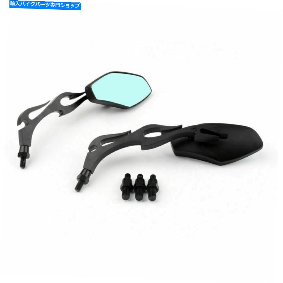 Mirror 2×ユニバーサルオートバイリアビューミラーブラック8mmチョッパーCAのための10mm 2 x Universal Motorcycle Rear View Mirrors Black 8mm 10mm for Chopper CA【並行輸入品】