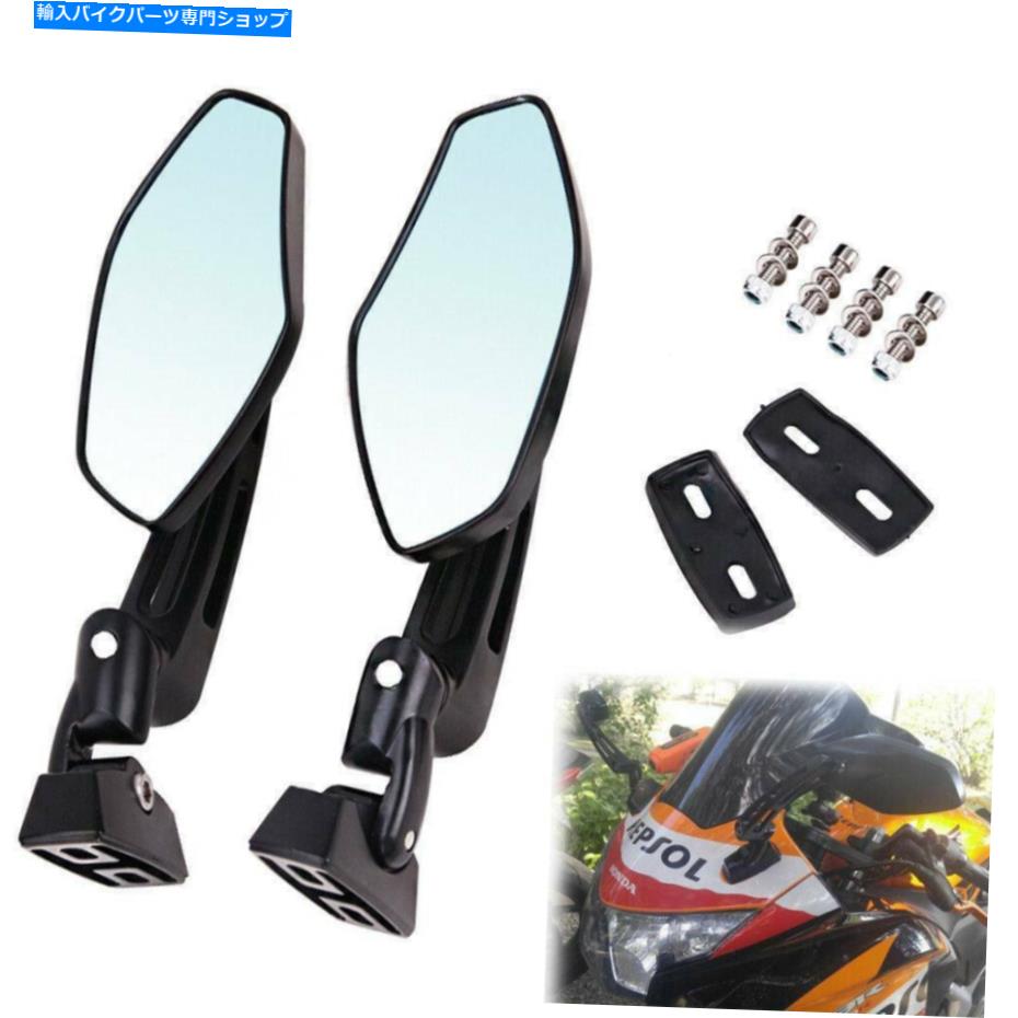 Mirror YAMAHA FZR YZF 600 600R R1 R6 R6SオートバイブラックCNCアルミサイドミラー For Yamaha FZR YZF 600 600R R1 R6 R6S Motorcycle Black CNC Aluminum Side Mirrors【並行輸入品】
