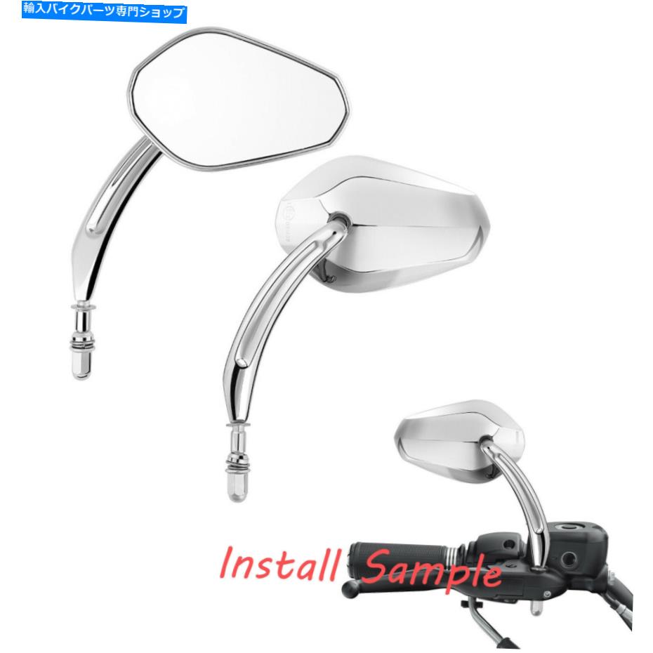 Mirror Harley Davidson Dyna Softail Sportster 1200用クロムオートバイサイドミラー Chrome Motorcycle Side Mirrors For Harley Davidson Dyna Softail Sportster 1200【並行輸入品】
