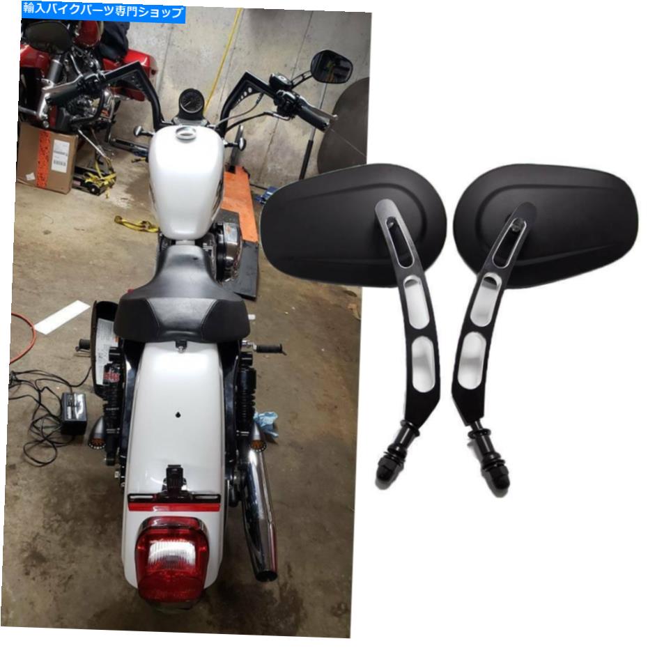 Mirror Harley Davidson Sportster XL 1200 883 XL883 TDのためのブラックオートバイサイドミラー Black Motorcycle Side Mirrors For Harley Davidson Sportster XL 1200 883 XL883 TD【並行輸入品】