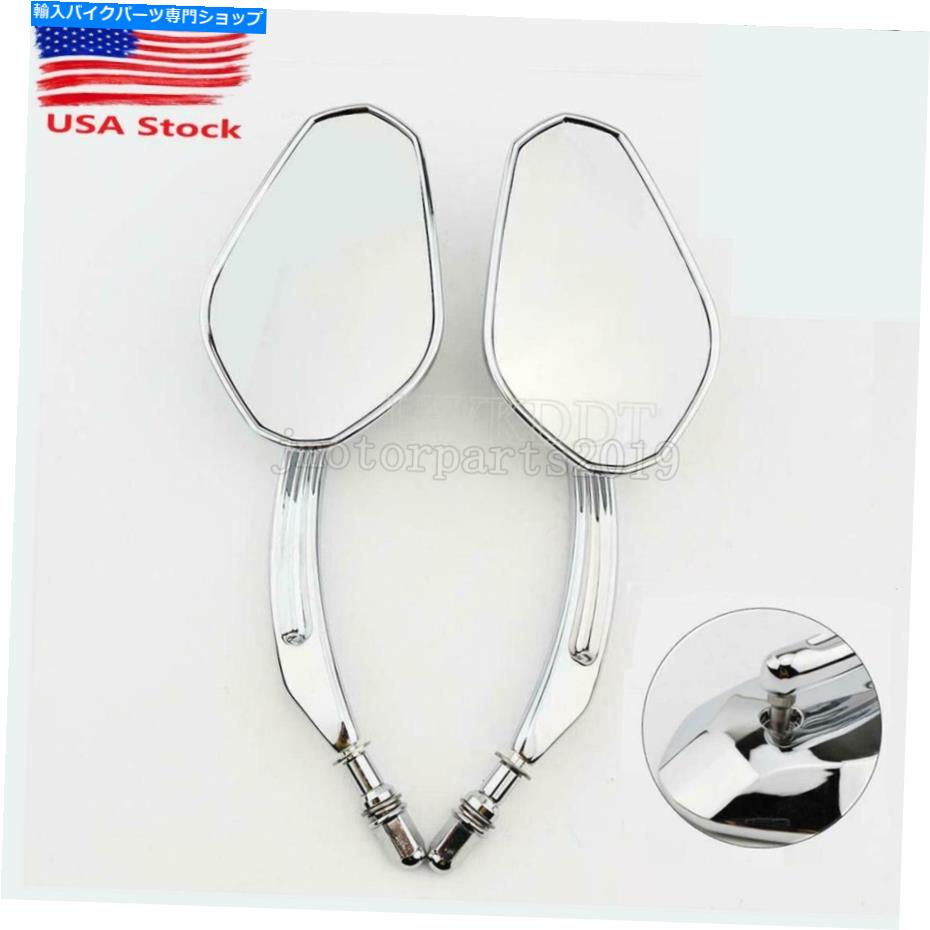 Mirror ハーレー - ダビッドソンダイナスポーツスターXL1200 XL883用オートバイリアビューミラー Motorcycle Rearview Mirrors for Harley-Davidson Dyna Sportster XL1200 XL883【並行輸入品】