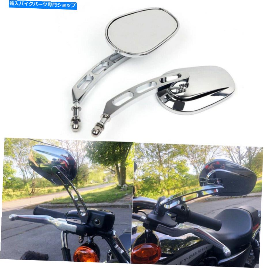 Mirror Harley Davidson Sportster 1200 Softail Road GlideのためのChromeオートバイのミラー Chrome Motorcycle Mirrors For Harley Davidson Sportster 1200 Softail Road Glide【並行輸入品】