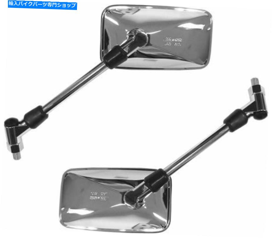 Mirror 2×Chrome 10mm四角いミラーフィットandit GSF1200 GSF600 GSF600 GSF1250 2 x Chrome 10mm Square Mirrors fits Bandit GSF1200 GSF600 GSF650 GSF1250【並行輸入品】|Us Custom Parts Shop USDM