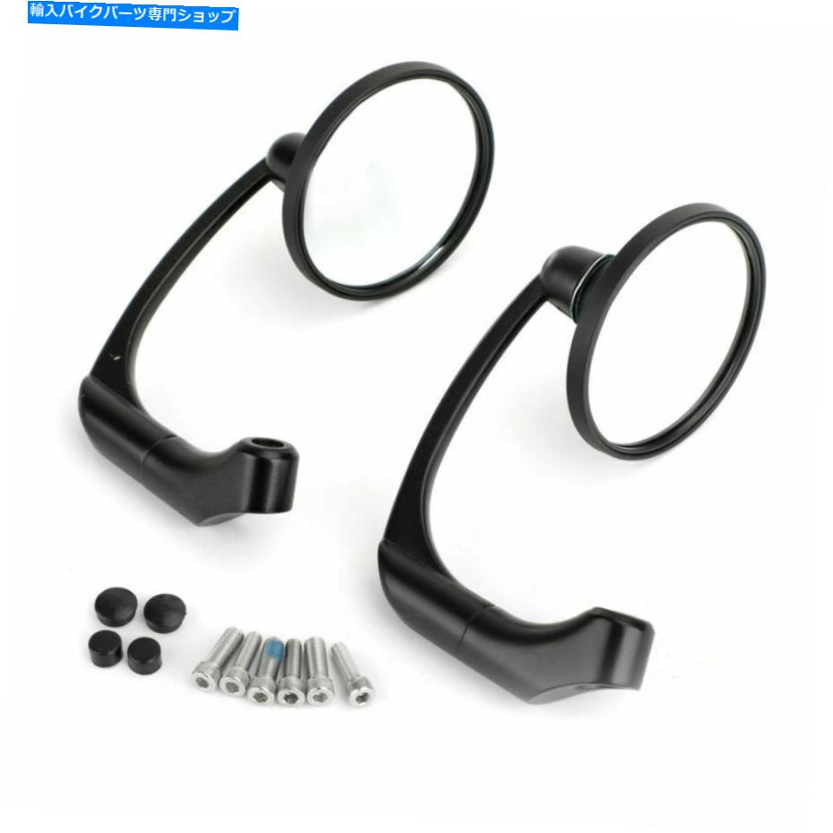 Mirror ペアM8 M10レトロL-BARラウンドミラーカフェレーサーボバーカスタム Pair M8 M10 Retro L-Bar Round Mirrors Fit For Cafe Racer Bobber Custom【並行輸入品】