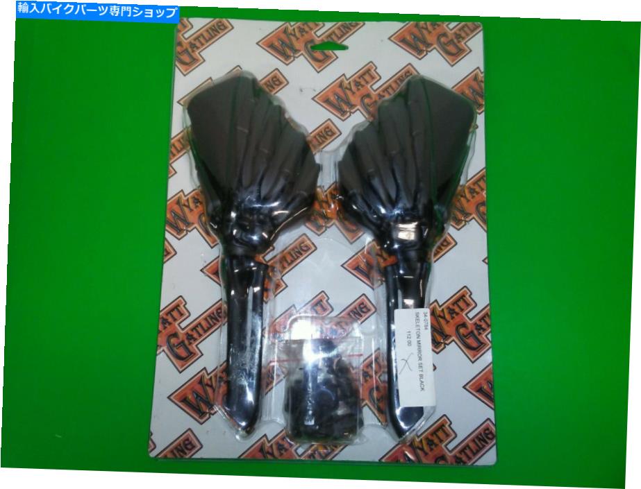 Mirror 黒いスケルトンハンドミラー Black Skeleton Hand Mirrors【並行輸入品】