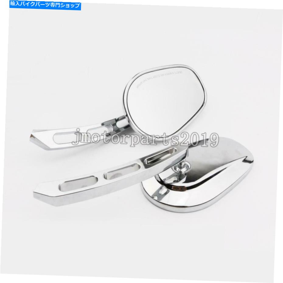 Mirror Harley-Davidson Street Glide Flhx TouringのためのChrome Aluminic Rewive Mirrors Chrome Aluminum Rearview Mirrors for Harley-Davidson Street Glide FLHX Touring【並行輸入品】