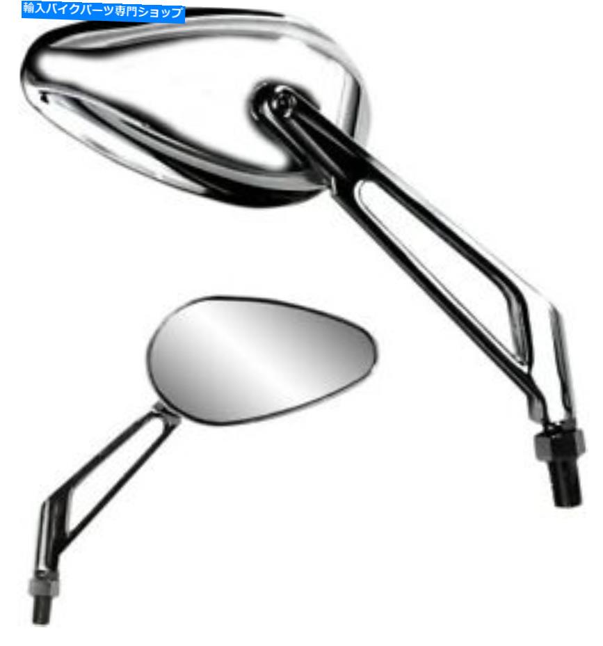 Mirror 部品無制限X-Treme Mini Teardropビレット幹ミラークロム Parts Unlimited X-Treme Mini Teardrop Billet Stem Mirror Chrome【並行輸入品】