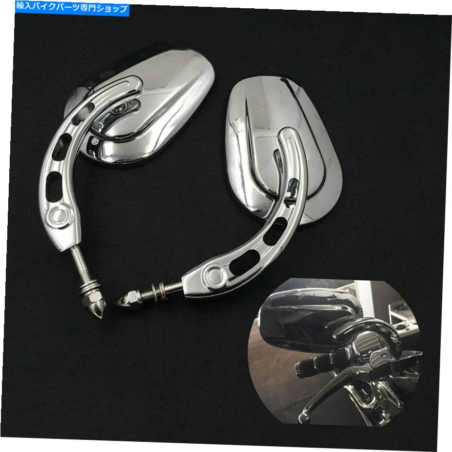 Mirror ハーレーダビッドソンヘリテージソフトクラシックFLSTC FLHTCのためのオートバイサイドミラー Motorcycle Side Mirrors For Harley Davidson Heritage Softail Classic FLSTC FLHTC【並行輸入品】
