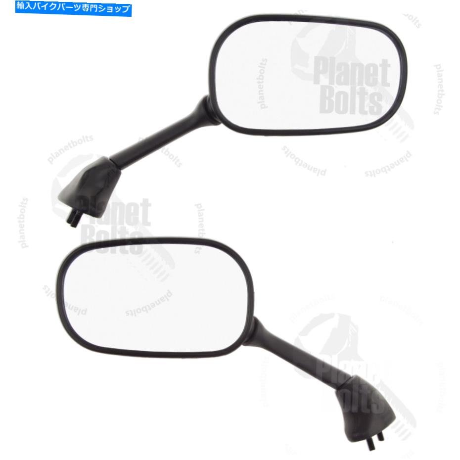 Mirror ヤマハYZF R6 03-05ハンドR6S 06+バックセット左右にセット Black Rear View Mirror For Yamaha YZF R6 03-05 Hand R6s 06+ Back Set Left Right【並行輸入品】