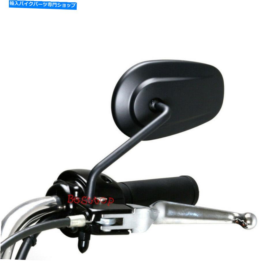 Mirror ハーレーダビッドソンスポーツスターXL1200アイロン883のためのブラックオートバイリアビューミラー Black Motorcycle Rear View Mirrors For Harley Davidson Sportster XL1200 Iron 883【並行輸入品】
